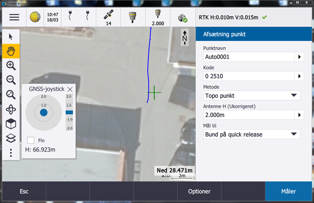 Trimble Access Mål og gem